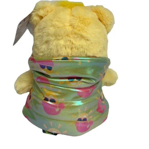 Care Bears Puffer Coat Christmas 8.5" Funshine Bear Plush Brand NWT 2025 - Picture 3 of 6